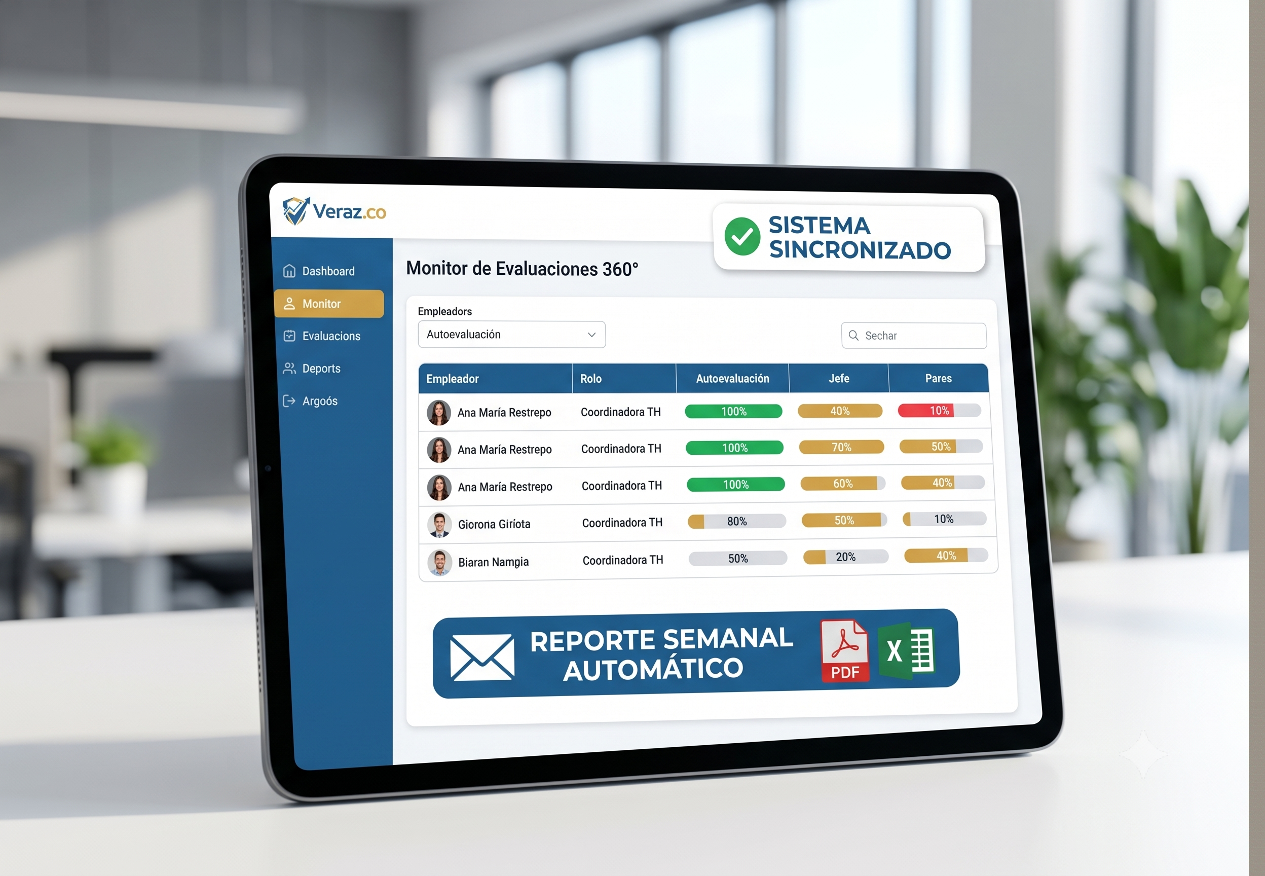 Veraz Dashboard Preview Panel de Control Limpio